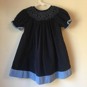 Girls 12mo smocked corduroy dress
